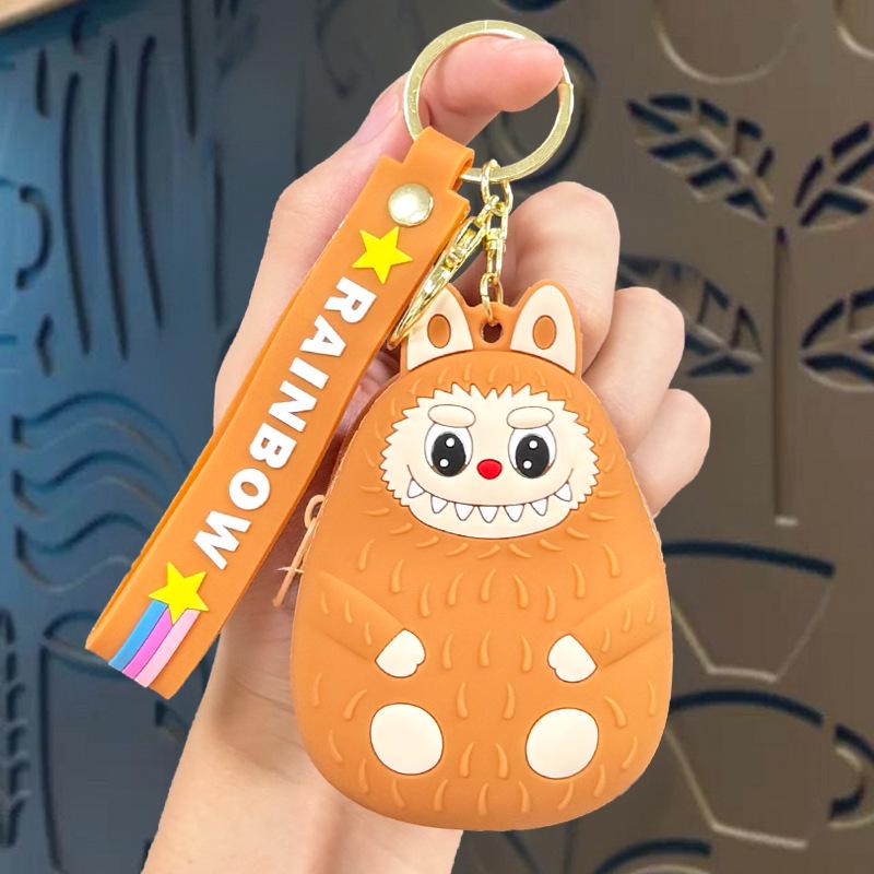 Cartoon Cute Labubu Coin Purse & Keychain Card Holder – Children's Gift & Earphone Bag