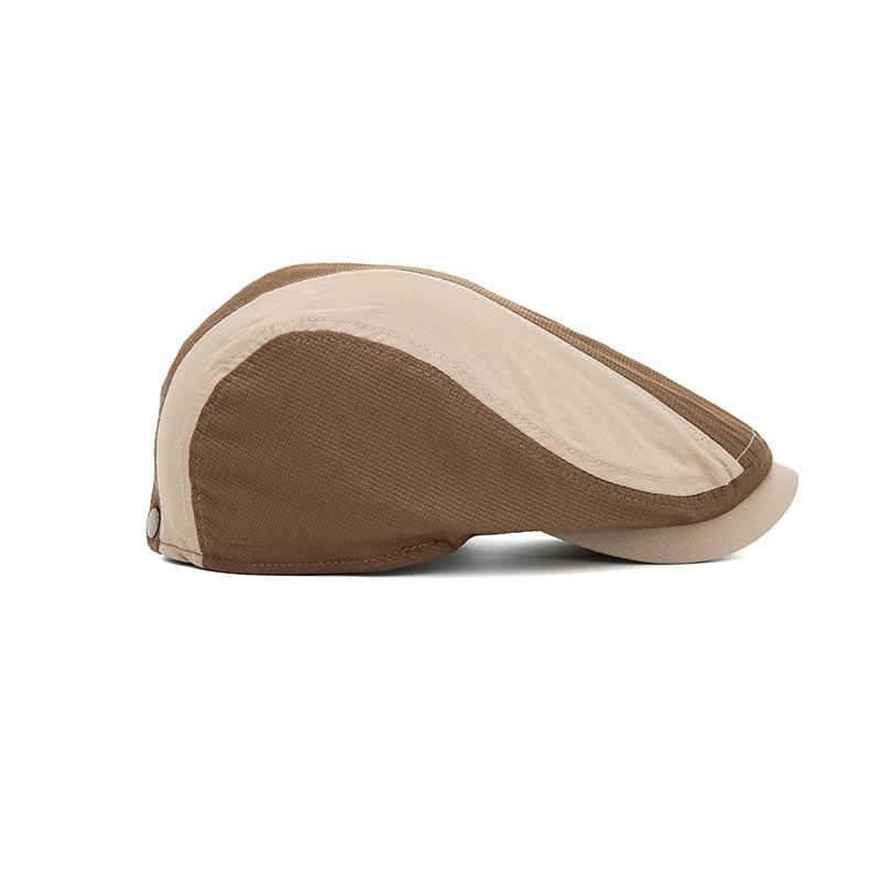 Contrast Quick-Drying Forward Hat Men's Summer Thin Breathable Beret British Newspaper Boy Hat Paintsman Hat