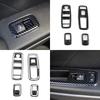 Korlot Carbon Fiber Window Lift Trim Switch Panel Cover Trim for Dodge Ram 2009+