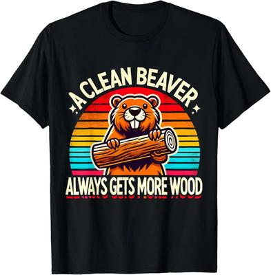Castor Una Castor limpia siempre consigue más Madera Camiseta