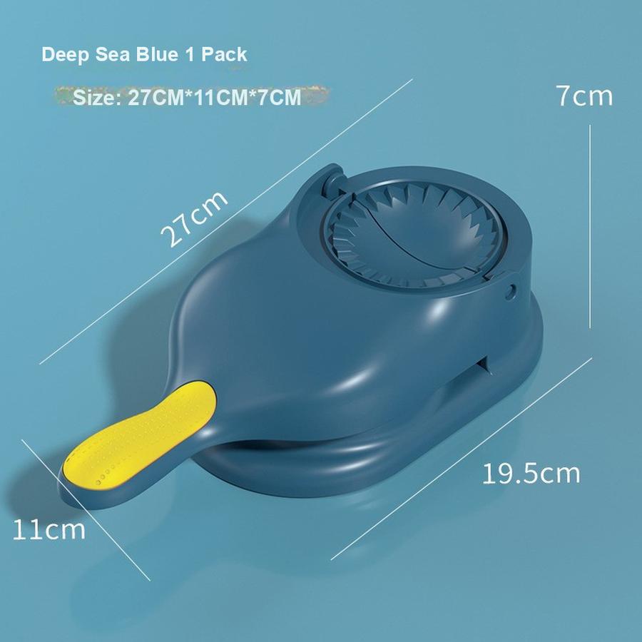 

Набір машинок для приготування пельменів 2-в-1 Багатофункціональний кухонний ручний прес для тіста та скалка для обгорток пельменів 24*11*6cm синій