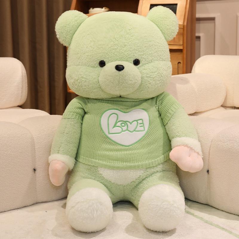 

Large Sweater Teddy Bear Doll Plush Toy Clothing Big Bear Hug Bear Doll Girl Soothing Ragdoll 60cm