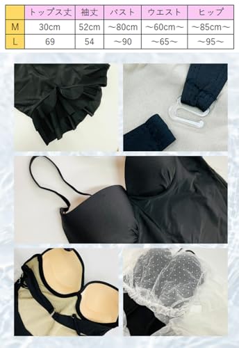 Kanaelun Women's One-Piece Padded Swimsuit with Flattering Shape, Perfect for Moms and Moms, Black, Lace, Solid, and Polka Dot Tankini, Simple Design