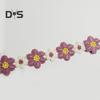 Besticktes Blumenband, 3 m, Spitzenbesatz, Sonnenblumen-DIY-Band, Spitzen-Näh-Stickband für Hochzeitskleid, Haarband, Kleidungsdekoration