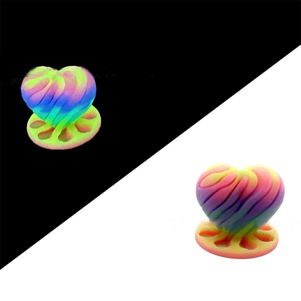 

3D-печатная игрушка-фиджет спиральное невозможное сердце проходная игрушка-фиджет настольные украшения A(Luminous)