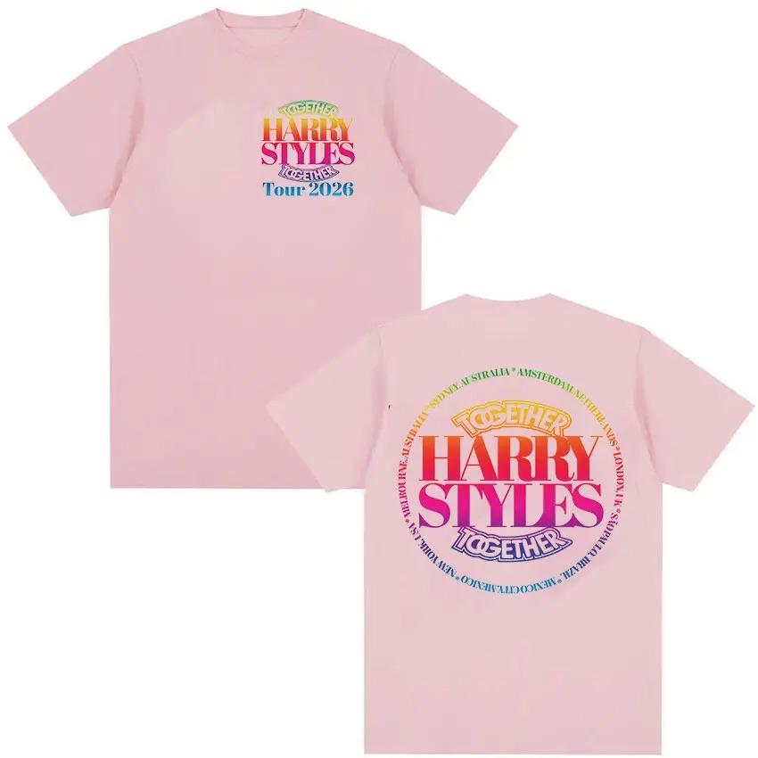 Harry Styles Insieme 2026 Tour Merch Maglietta Moda Uomo Girocollo Cotone Manica Corta Maglietta Stile Vintage Harajuku