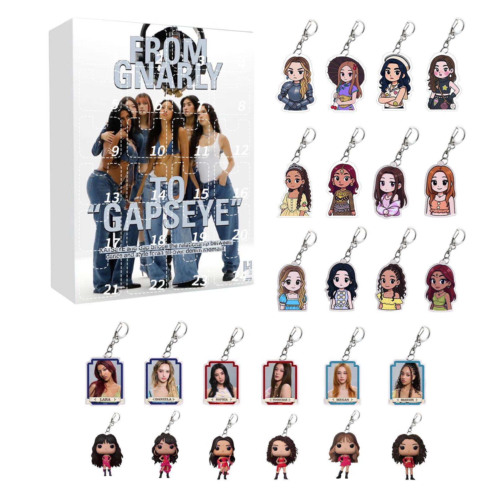 

2D Acrylic Flat Mystery Box, Containing 24 Pendants, Perfect As A Holiday Gift. One Size