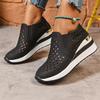 Fashion 2025 New Women Shoes Hollow Out Wedges Female Sneakers Women Plus Size Thick Sole Loafers Woman Slip On Breathable Casual Shoes