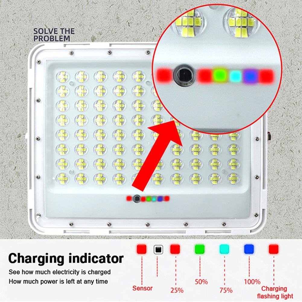 2 Head Stepless Dimming Light Waterproof LED Flood Lamp Remote Control Solar Landscape Spotlight for Outdoor Garden Path Street