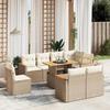 VidaXL Garden Lounge Set with Cushions 9 Pcs, Patio Sofas, Patio Furniture Set, Outdoor Furniture, Beige 3273172
