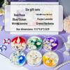 Scented Soy Wax Candles with Dried Flowers and Glitter - Crystal Shell Collection Gift Set