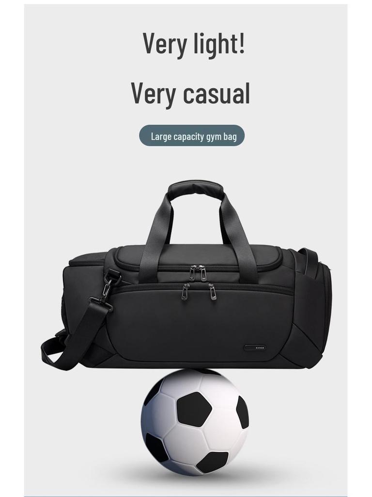 Bange Men's Multifunctional Travel Gym Bag with Wet/Dry Separation, Casual Crossbody Handbag for Outdoor Use.