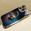 Cool Golden Scorpion Pattern Gold Metallic Paint Glass Phone Case For iPhone 17 16 15 14 13 12 11 Pro Max Plus 17 Air 16E Cover