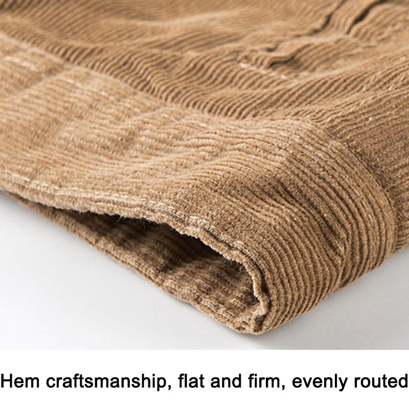 New Winter Men's Lapel Plus Size Corduroy Plus Velvet Jacket Winter Tooling Trend Jacket Ins