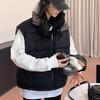 Autumn and Winter Down Cotton Vest Women's Korean Version Loose Shoulder Cotton Vest Jacket