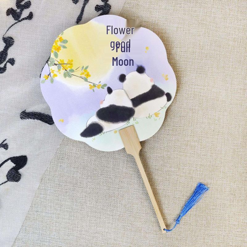 Ручная роспись бамбуковый китайский веер Туань