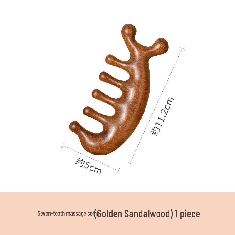 JINGRUIXIANG Golden Sandalwood Dolphin Scalp Massage Comb