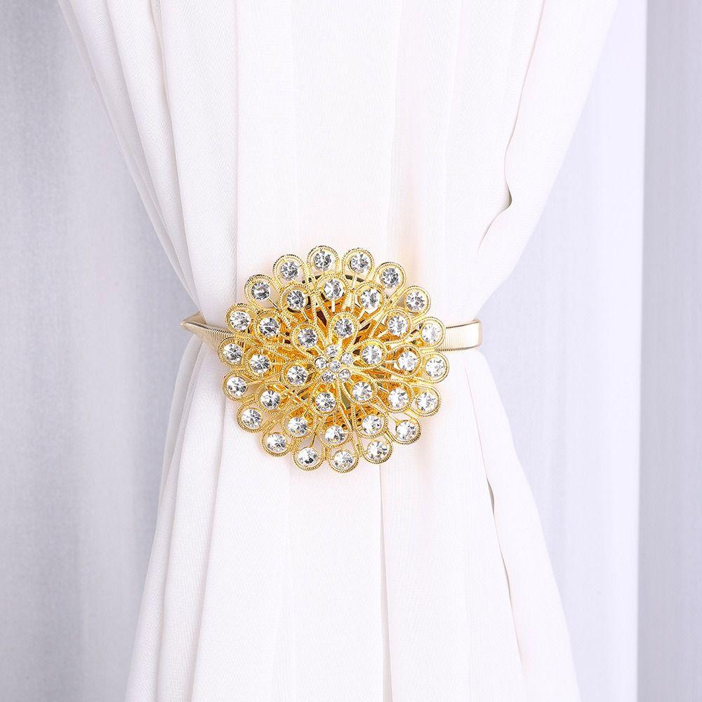 Magnet Fastening Magnetic Curtain Holdback Clips Flower Shape Curtain Tiebacks  Office Decor
