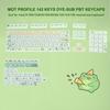 142Keys DIY Keycaps Replacement Green Frog PBT Keycaps for Game Mechanical Keyboards Switches Cartoon
