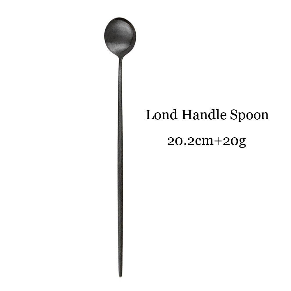 Schwarz Matt Geschirr Edelstahl Geschirr Set Messer Gabel Löffel Stäbchen Küche Besteck Besteck Luxus Besteck