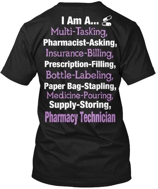 

Pharmacy Technician Pharm Tech Gift T shirt Made in the USA Size S to 5XL S
