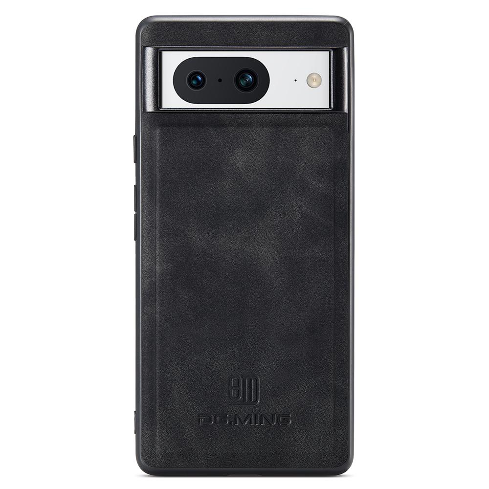 

DG.MING For Google Pixel 8 Case PU Leather Coated PC+TPU Phone Cover Black