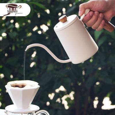 Siphon Coffee Gooseneck Kettle with Solid Wood Handle