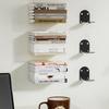 Modern Invisible Wall Hanging Bookshelf , Black/White, Home Office Decor, Interior Book Organizer