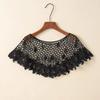 Cape Lace Scarf White Knitted Scarves All-match Hollow Out Crochet Shawl  Spring