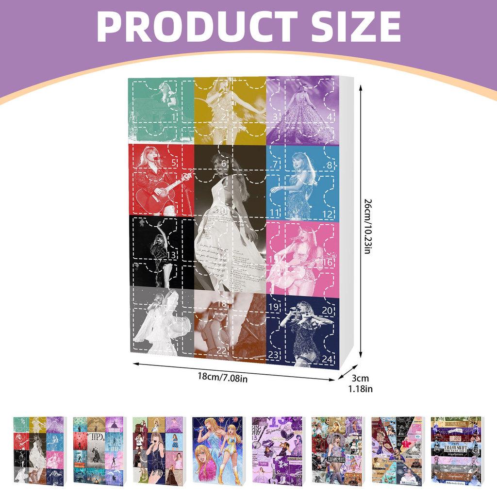 Calendario del Conto alla Rovescia di Natale di Taylor Portachiavi Acrilico Regalo per Decorazioni Festive E Collezionisti Fan