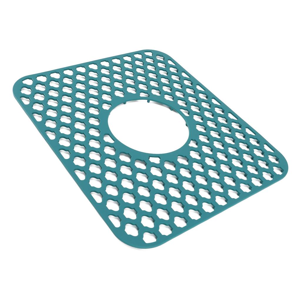 Sink Protector for Kitchen Silicone Non Slip Heat Resistant Mat for Bottom of Center Drain Sink Farmhouse Stainless