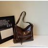 Large capacity new retro fashion versatile casual simple trend texture foreign style commuting shoulder crossbody tote bag