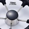 316 Stainless Steel Marine Helm PU Steering Wheel for Boats