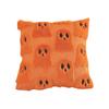 Square Plush Pillow Cover with Ghost Pattern Decorative Cushion Case Soft Textured Fabric 45x45cm Removable Zipper Closure for Sofa Chair Bed Home