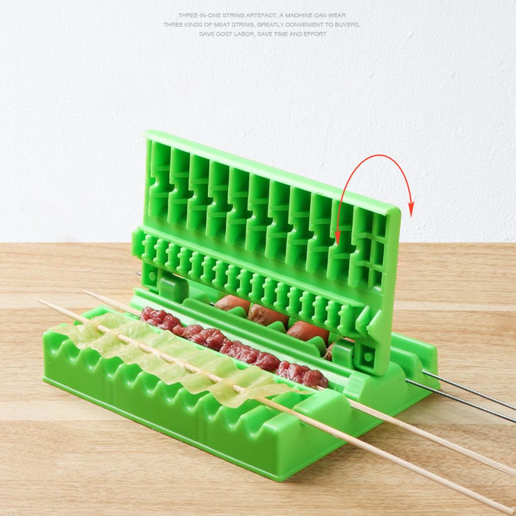 Grillspydmaskin for utendørs matlaging Rask Bærbar Kjøttspydboks Enkle Spydverktøy Kjøttkebabmaskin Kjøkken