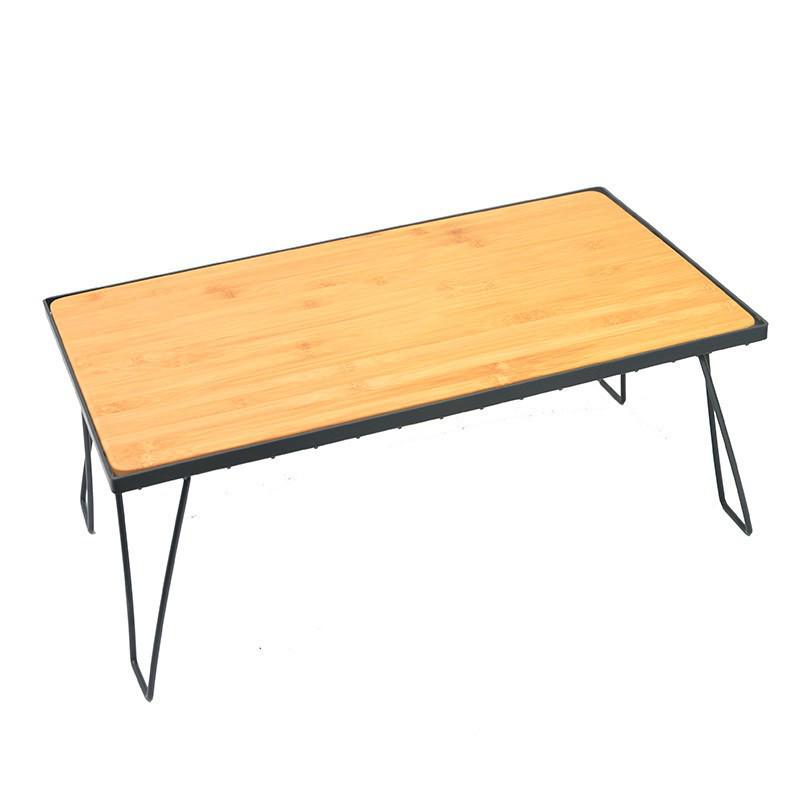 Portable Outdoor Folding Mesh Bamboo Table with Multi-Functional Draining Rack