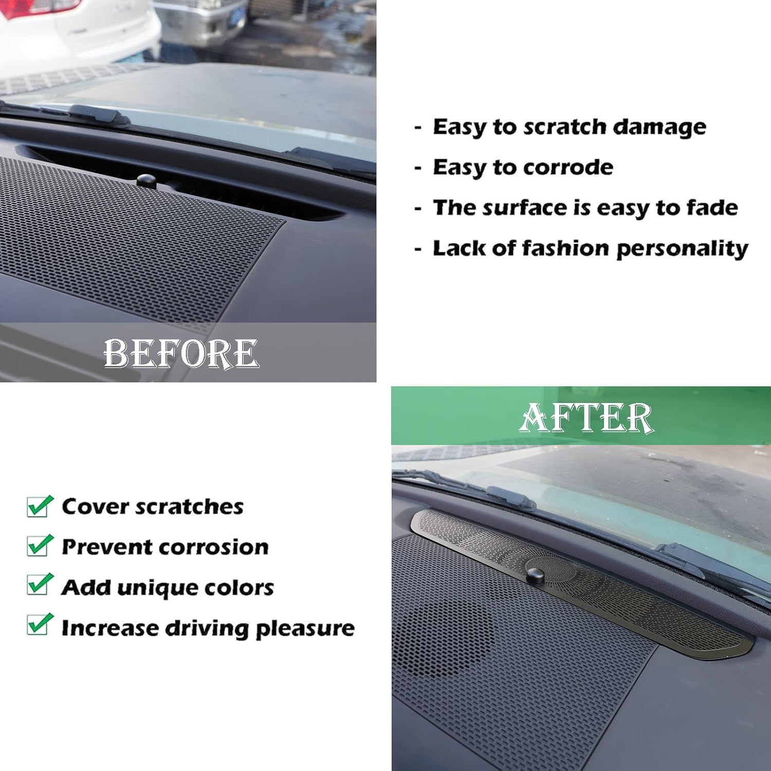 

Dashboard Air Vent Cover Grille Panel Compatible with Land Rover Defender 90 110 130 2020 2021 2022 2023, Center Console Air Outlet Mesh Protection