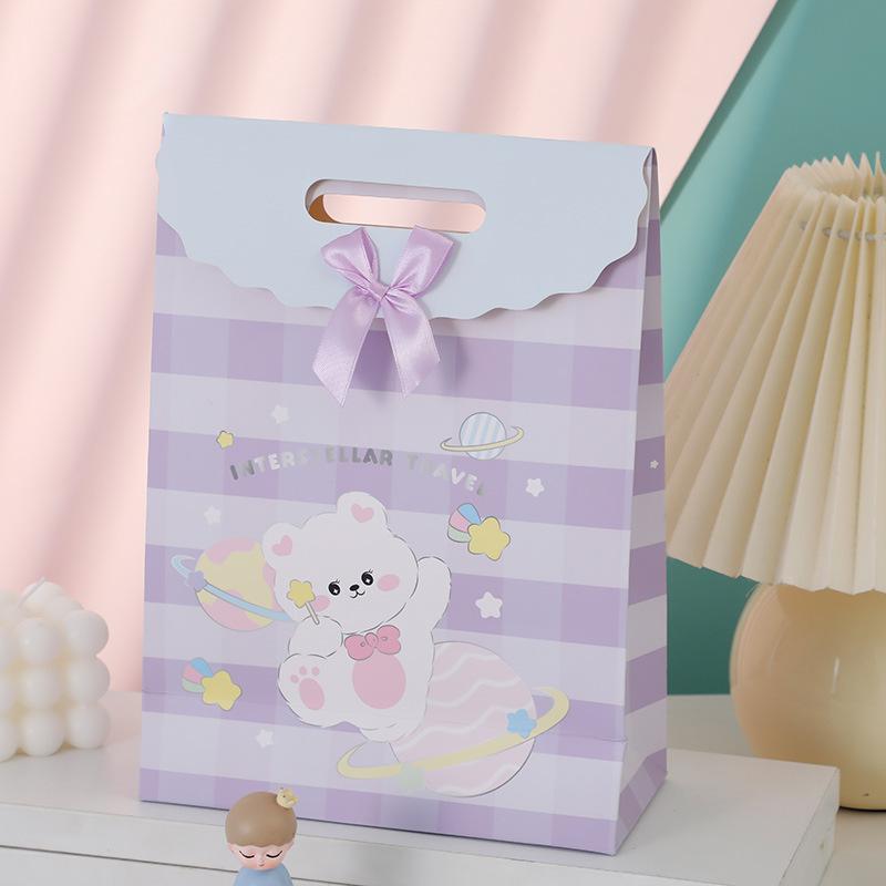 12PCS Gift Bags Packaging Box Cartoon Candy Bags Snack Package Gift Bags Kids Favors Cookie Bag Birthday Gift Bag