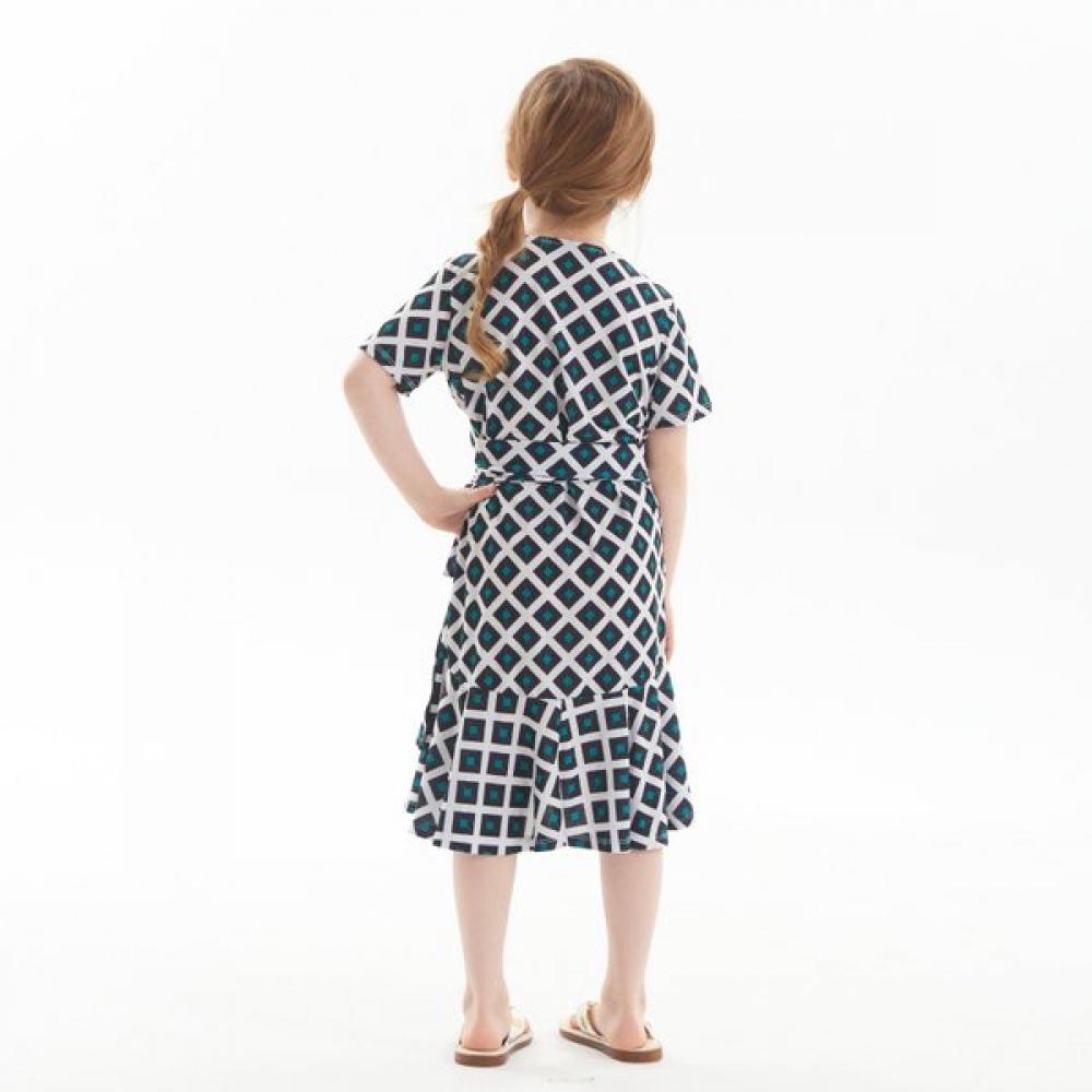 Lipbbam Kinder V-Ausschnitt ViVienne Rüschenkleid Ldm43dp01