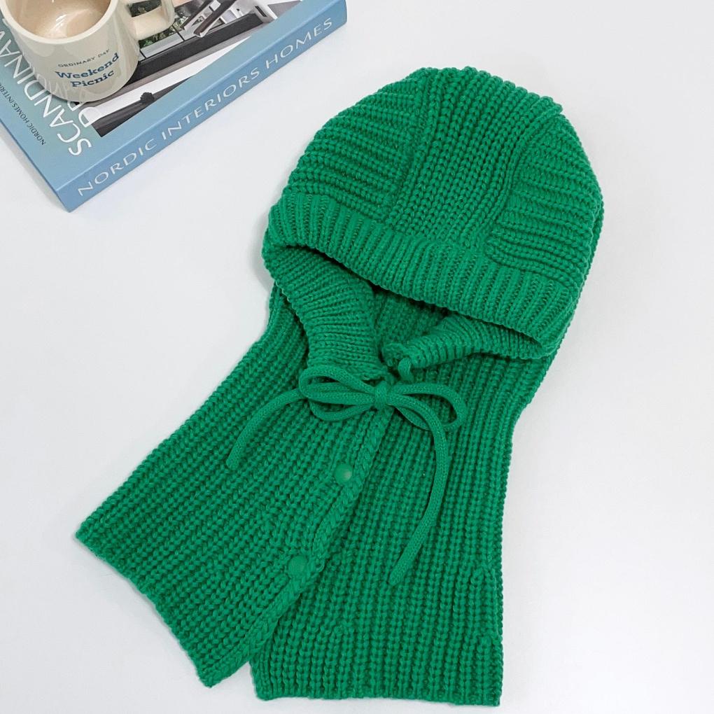Women's and Men's Daily Long Hooded Knit Balaclava Hat