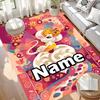 Custom Name Personalized Diddl Print Carpet, Versatile Home Decor Rug, for Playroom, Apartment, Balcony, Entryway, Hallway Gift