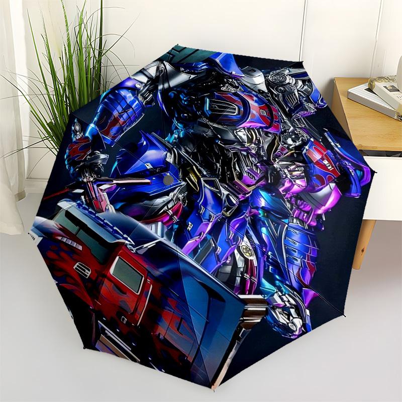 

Transformers, Optimus Prime Themed Automatic Opening and Closing Umbrella, Compact Travel Umbrella, Lightweight and Portable, Suitable for B