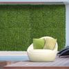12PCS Artificial Boxwood Wall Panels 50cm X 50cm Grass Privacy Fence Screen Faux Hedge Greenery Backdrop Encrypted Milan Grass with White Flowers for