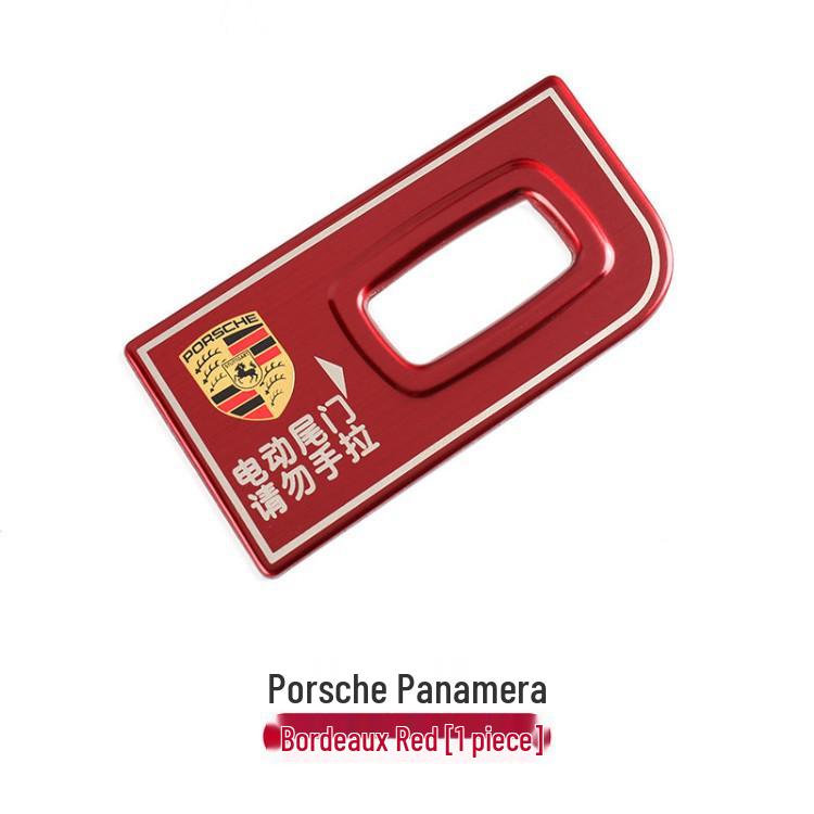 Porsche Elektrische Heckklappe Warnaufkleber