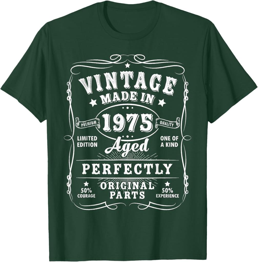 Vintage 50 Birthday Decorations Unisex 50 Year 1975 50th Birthday T-Shirt