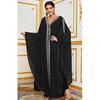 Morocco Kaftan Dubai Hooded Maxi Dress Bat Sleeve Farasha Kaftan Muslim Women African Open Kimono Boubou Evening Dresses