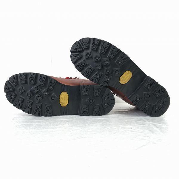 80.-90. léta USA vintage kožené trekové boty s Vibram podrážkou s hrubým vzorkem 6D 23,5-24,0 cca červenohnědé(POUŽITÝ)
