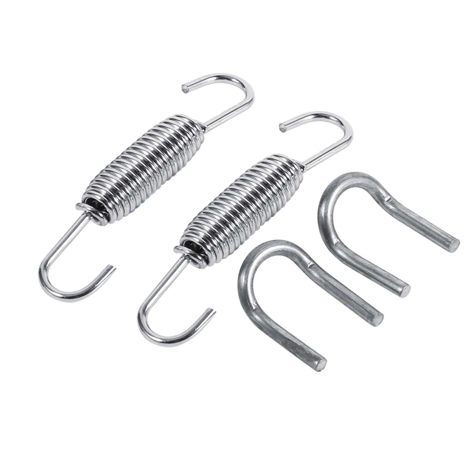 

2x Motorcycle Exhaust System Fully Rotatable Mounting Springs Stainless Steel