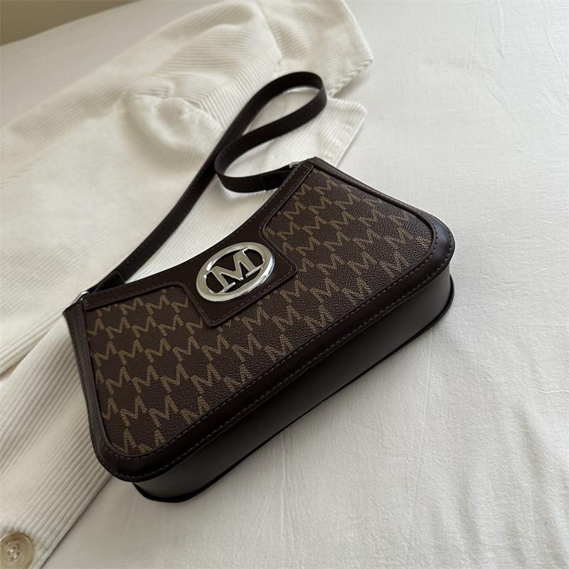 Street Style Pu Small Shoulder Bag With Letter Print For Daily Use