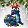 Festive Cartoon Style Acrylic Dragon Car Ornament For Vibrant Christmas Decor
